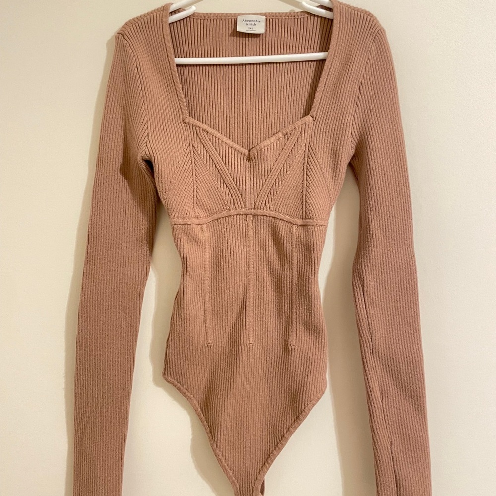 Abercrombie Corset Sweetheart Sweater Bodysuit XXS